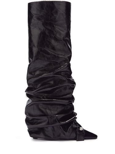 Mm Juno Shiny Leather Knee-high Boots - THE ATTICO - Modalova