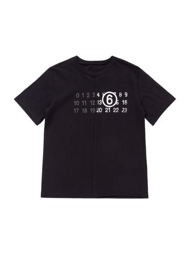 Camiseta De Jersey De Algodón Estampada - MM6 MAISON MARGIELA - Modalova