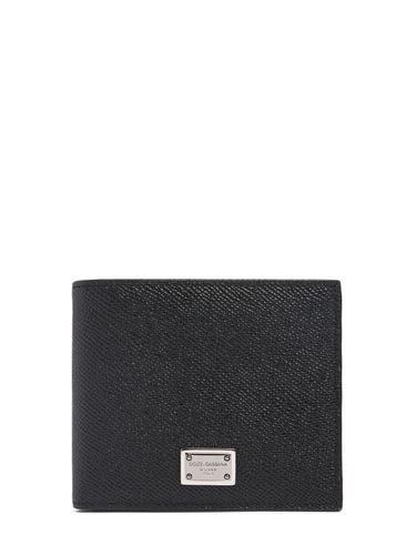 Logo Plaque Leather Wallet - DOLCE & GABBANA - Modalova