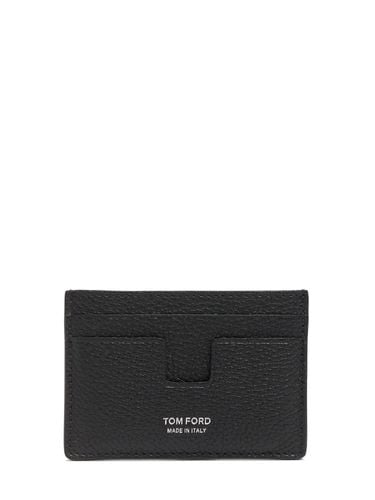 T Line Grain Leather Card Holder - TOM FORD - Modalova