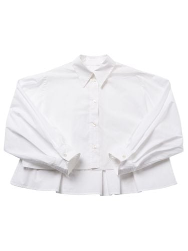 Camisa De Popelina De Algodón Bordada - MM6 MAISON MARGIELA - Modalova