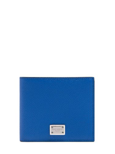 Logo Plaque Leather Wallet - DOLCE & GABBANA - Modalova