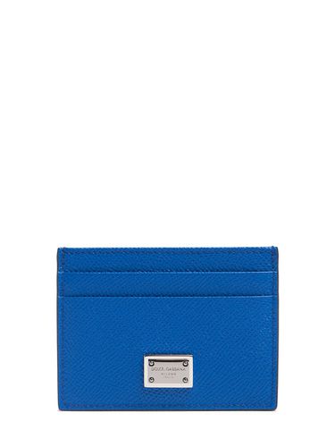 Logo Plaque Leather Card Holder - DOLCE & GABBANA - Modalova