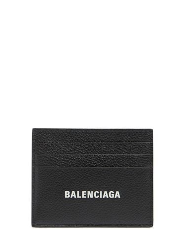 Porta Carte Di Credito In Pelle Con Logo - BALENCIAGA - Modalova