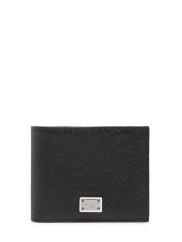 Logo Plaque Leather Wallet - DOLCE & GABBANA - Modalova