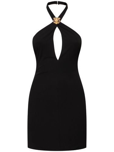 Matte Viscose Jersey Halter Minidress - ROBERTO CAVALLI - Modalova