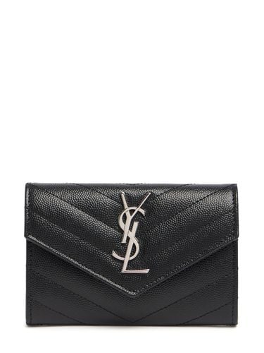 Cartera Sm De Piel Con Logo - SAINT LAURENT - Modalova