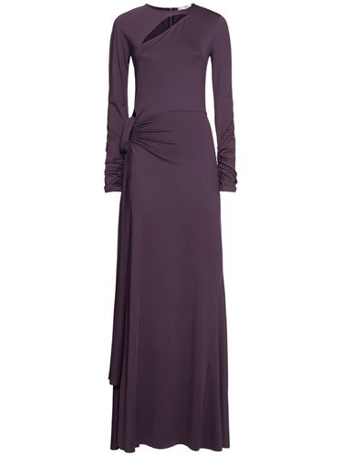 Fluid Drape Long Sleeve Tie-front Gown - VICTORIA BECKHAM - Modalova