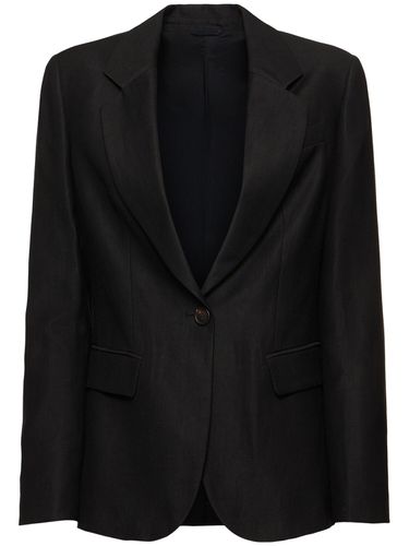 Blazer In Twill Di Misto Lino - BRUNELLO CUCINELLI - Modalova