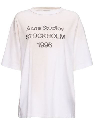 T-shirt Exford U 1996 In Misto Cotone - ACNE STUDIOS - Modalova