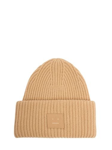 Cappello Beanie Pansy ‘n Face In Lana - ACNE STUDIOS - Modalova