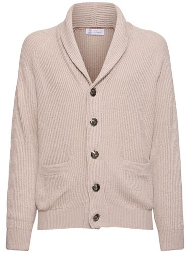 Sciallato Cotton Knit Cardigan - BRUNELLO CUCINELLI - Modalova