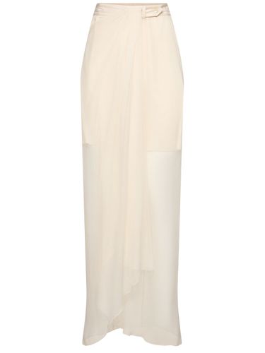 Gonna Lunga In Chiffon Di Seta - ALBERTA FERRETTI - Modalova