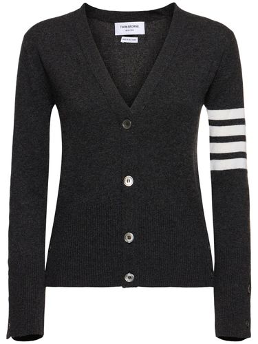 Cardigan In Maglia Di Cashmere - THOM BROWNE - Modalova