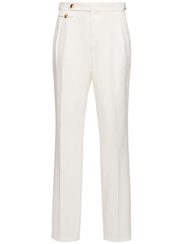 Pleated Cotton Pants - BRUNELLO CUCINELLI - Modalova