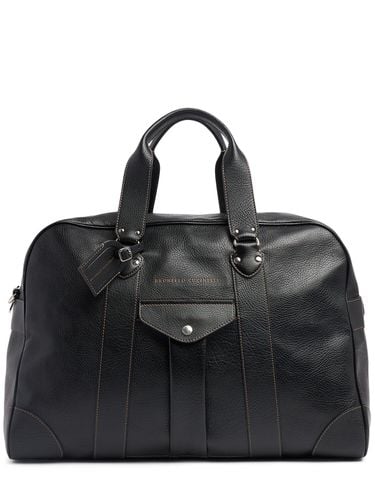 Leather Duffle Bag - BRUNELLO CUCINELLI - Modalova