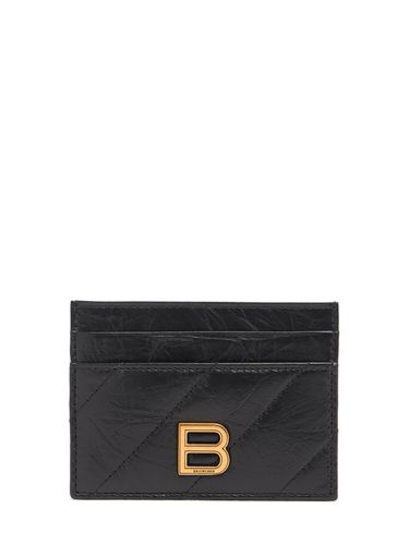 Crush Quilted Leather Card Holder - BALENCIAGA - Modalova