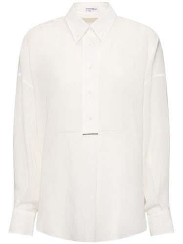 Camisa De Gasa De Algodón - BRUNELLO CUCINELLI - Modalova