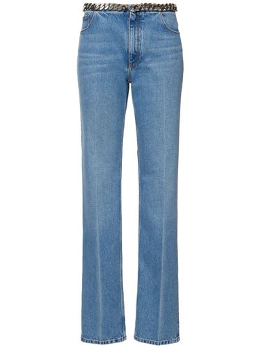 Chain Belt Denim Straight Jeans - STELLA MCCARTNEY - Modalova