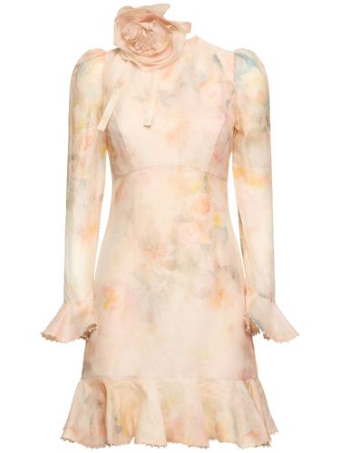 Crush Linen & Silk Mini Dress - ZIMMERMANN - Modalova