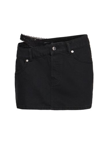 Denim Mini Skirt W/ Underwear Detail - ALEXANDER WANG - Modalova