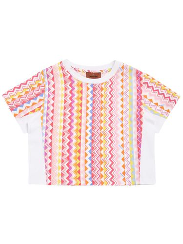 Camiseta De Jersey De Algodón Estampada - MISSONI - Modalova