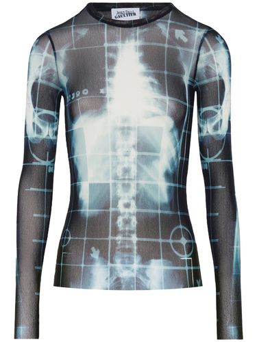 Squeletor Printed Mesh Long Sleeve Top - JEAN PAUL GAULTIER - Modalova