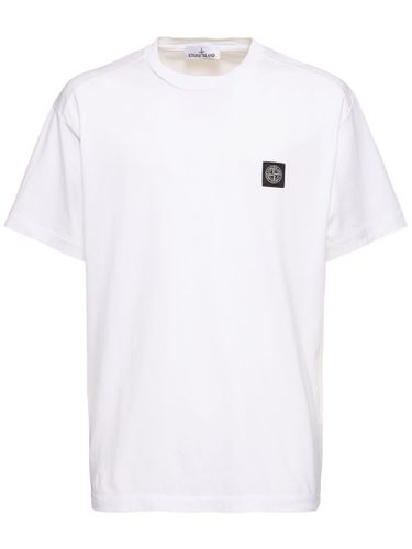 Logo Cotton T-shirt - STONE ISLAND - Modalova