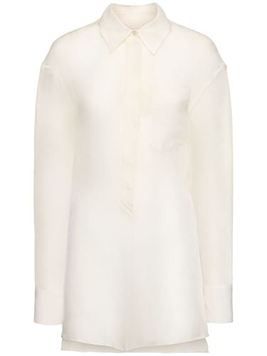 Sheer Silk Chiffon Shirt - DEL CORE - Modalova