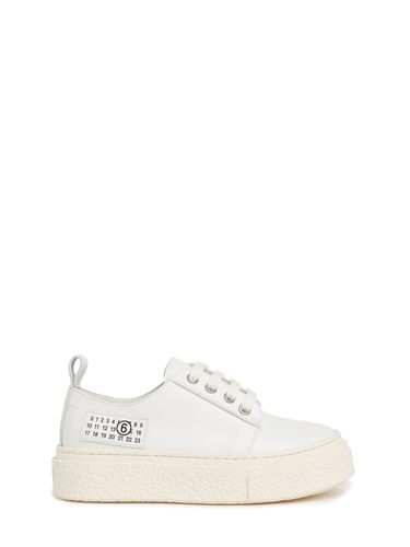 Sneakers De Piel Con Cordones - MM6 MAISON MARGIELA - Modalova