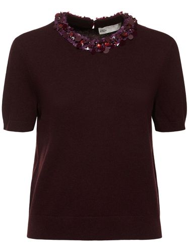 Embellished Wool & Cashmere Sweater - TORY BURCH - Modalova