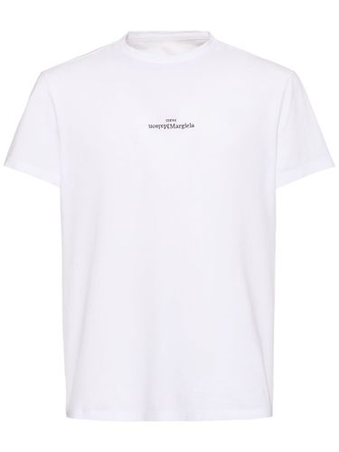 T-shirt Aus Baumwolle Mit Logo - MAISON MARGIELA - Modalova