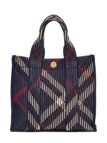 Bolso Mini Knit Check Con Asa - BURBERRY - Modalova