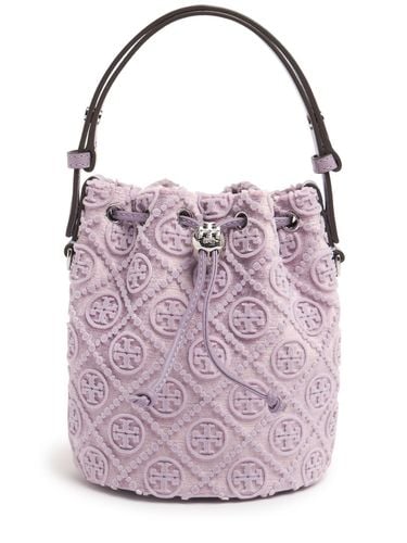 Bolso Bucket Mini T Monogram De Fil Coupé - TORY BURCH - Modalova