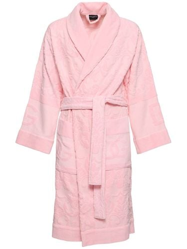 Cotton Jacquard Bathrobe - DOLCE & GABBANA - Modalova