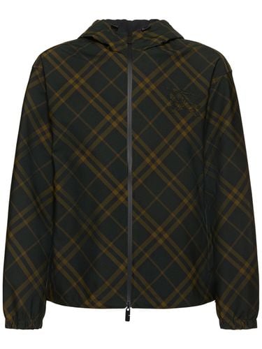 Chaqueta Reversible De Plumas De Nylon Con Capucha - BURBERRY - Modalova