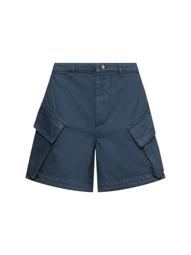 High Waist Twill Cargo Shorts - JW ANDERSON - Modalova