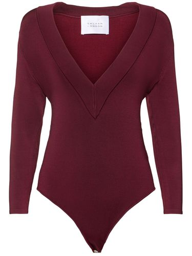 Sasha V-neck Viscose Bodysuit - GALVAN - Modalova