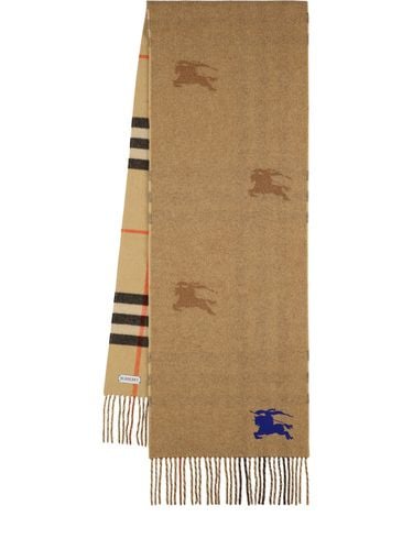 Giant Jacquard Cashmere Scarf - BURBERRY - Modalova