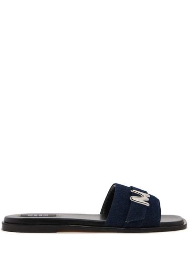 Mm Denim Flat Sandals - MSGM - Modalova