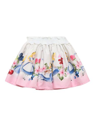 Printed Cotton Skirt - MONNALISA - Modalova