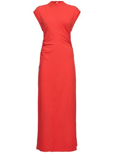 Draped Jersey Midi Dress - MSGM - Modalova