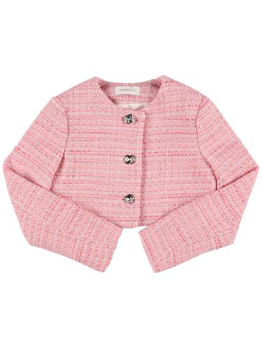 Chaqueta De Bouclé De Algodón Estampado - MONNALISA - Modalova