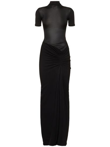 Fusion Ruched Faille T-shirt Gown - CHRISTOPHER ESBER - Modalova