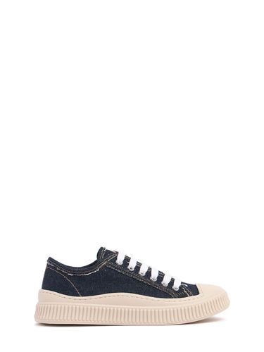 Sneakers De Denim Con Cordones Y Logo - MARNI JUNIOR - Modalova