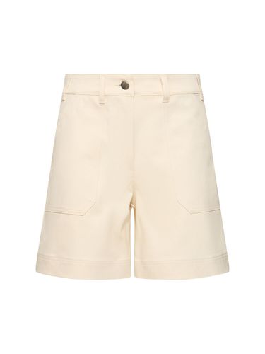 Cotton Blend Gabardine Shorts - MONCLER - Modalova