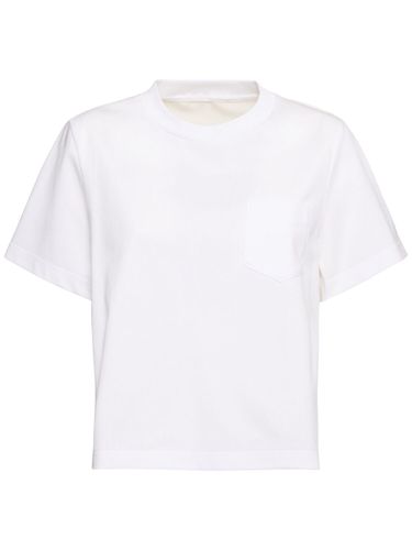 T-shirt In Jersey Di Cotone E Twill Di Nylon - SACAI - Modalova