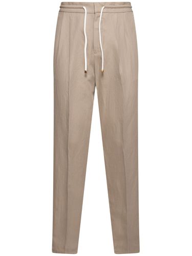 Pantalones De Lino Y Algodón - BRUNELLO CUCINELLI - Modalova