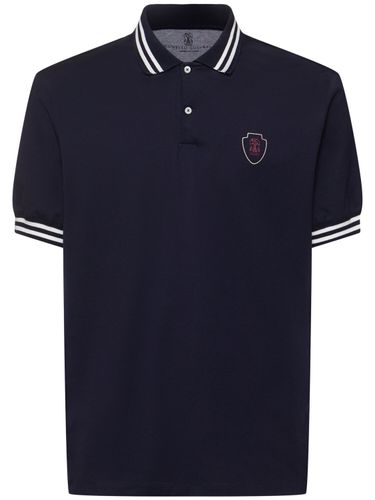 Polo De Algodón Jersey - BRUNELLO CUCINELLI - Modalova