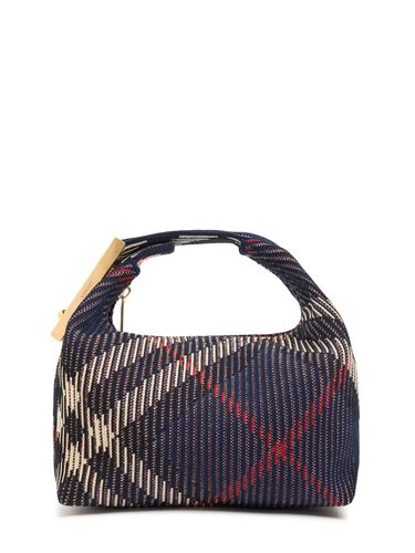 Bolso Knit Check De Lona - BURBERRY - Modalova